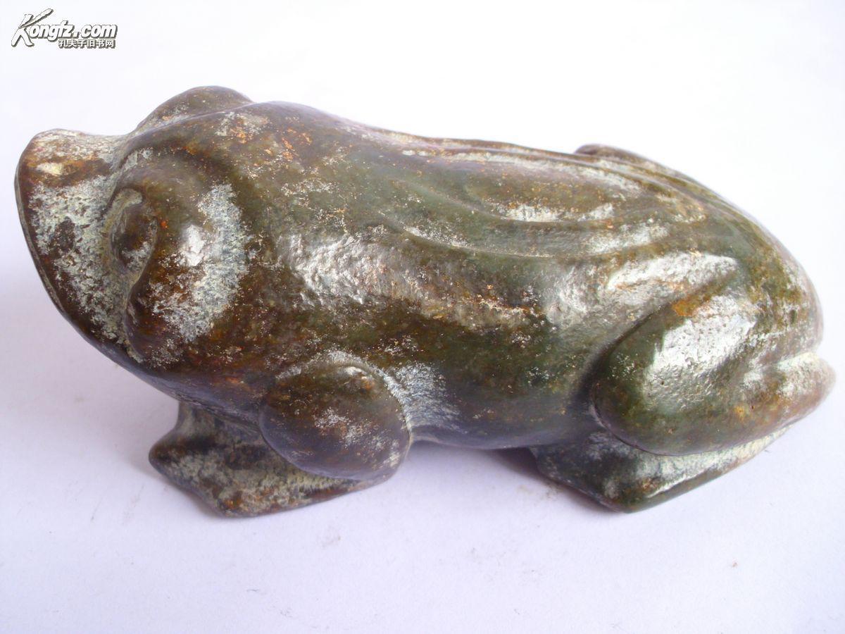 老玉蟾摆件蟾蜍玉兽老玉古玉石器石雕玉石红山文化良渚文化高古玉古董