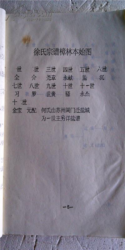 提供资料信息服务徐氏宗谱东海堂仇家庄朝顺公支16开61页1990年版本