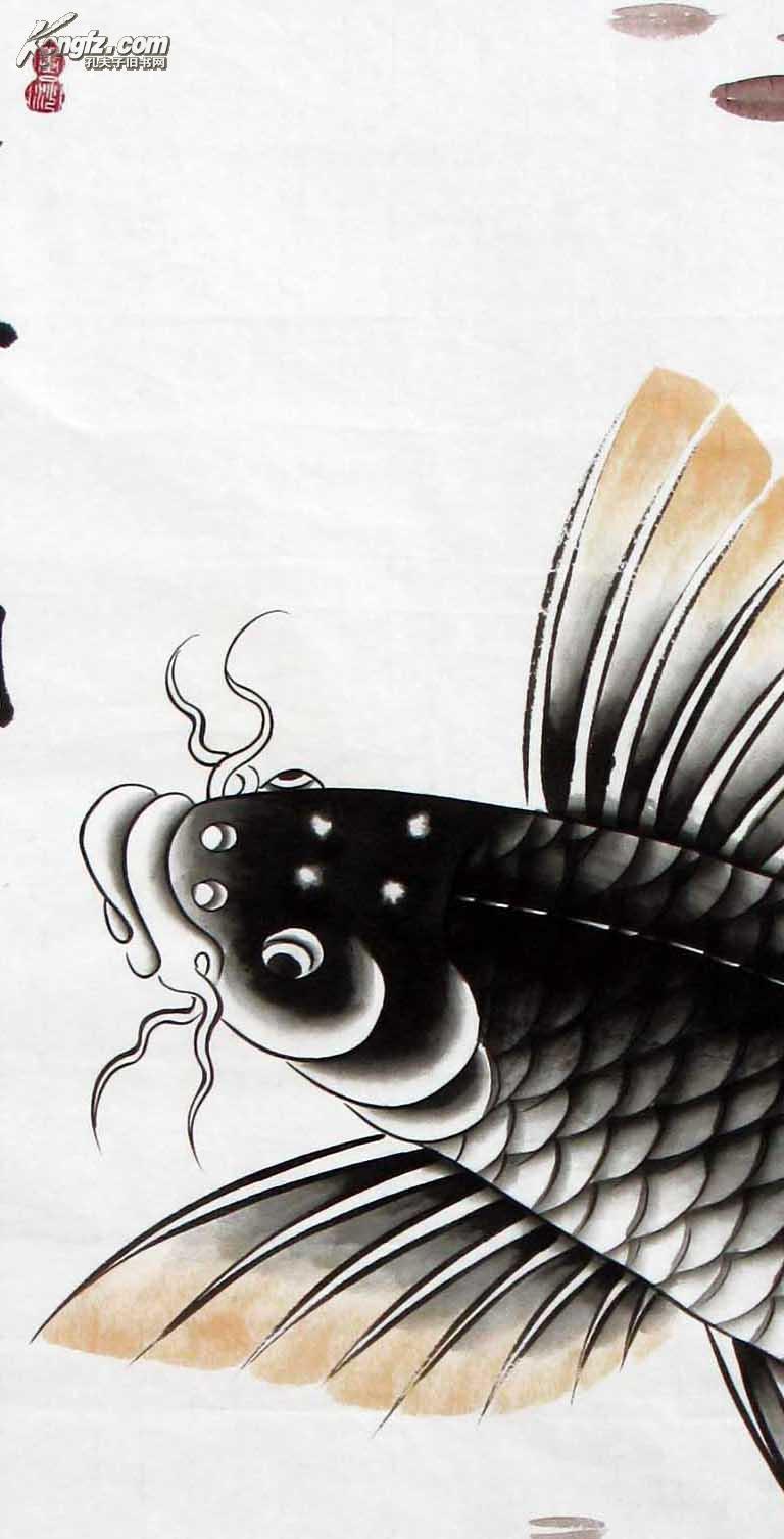 包真迹大海国画四尺工笔鱼搏浪弄潮一流精品物美价廉免费赠豪华简介