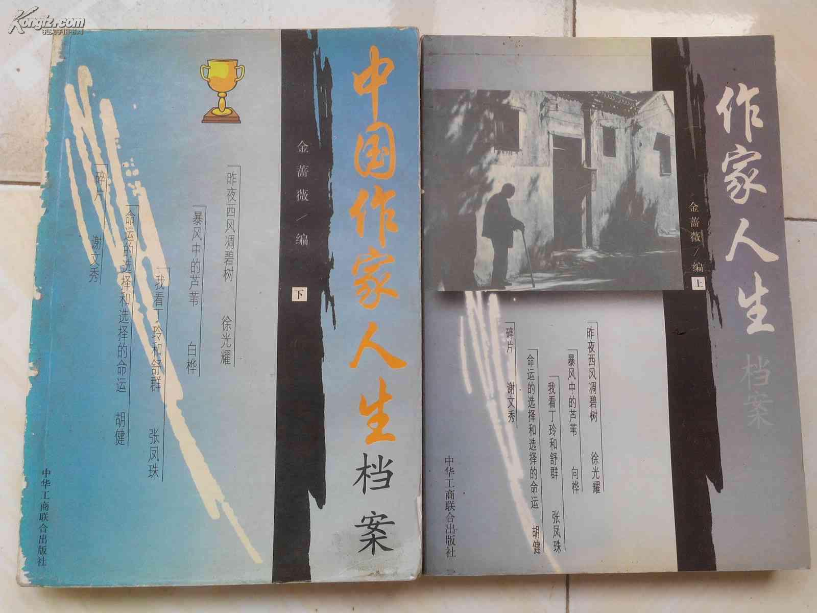 作家人生档案[上下册]两本封面不一样,配本