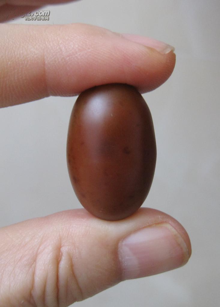 天然俏色玛瑙珠子象形鼓珠佛珠念珠挂件收藏品:白雪王子 28×18mm