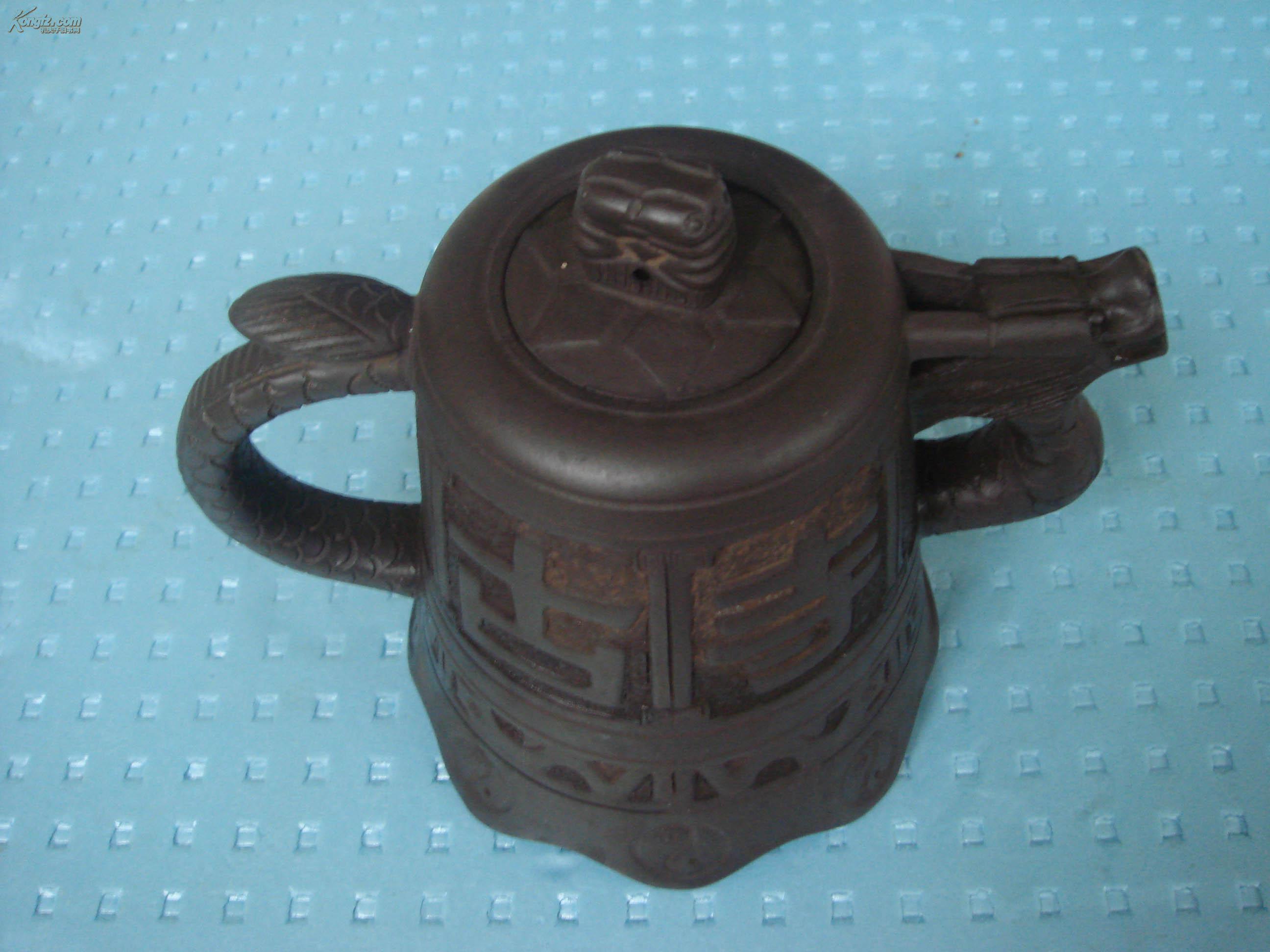 尹奇英制古寺寒山钟形紫砂壶