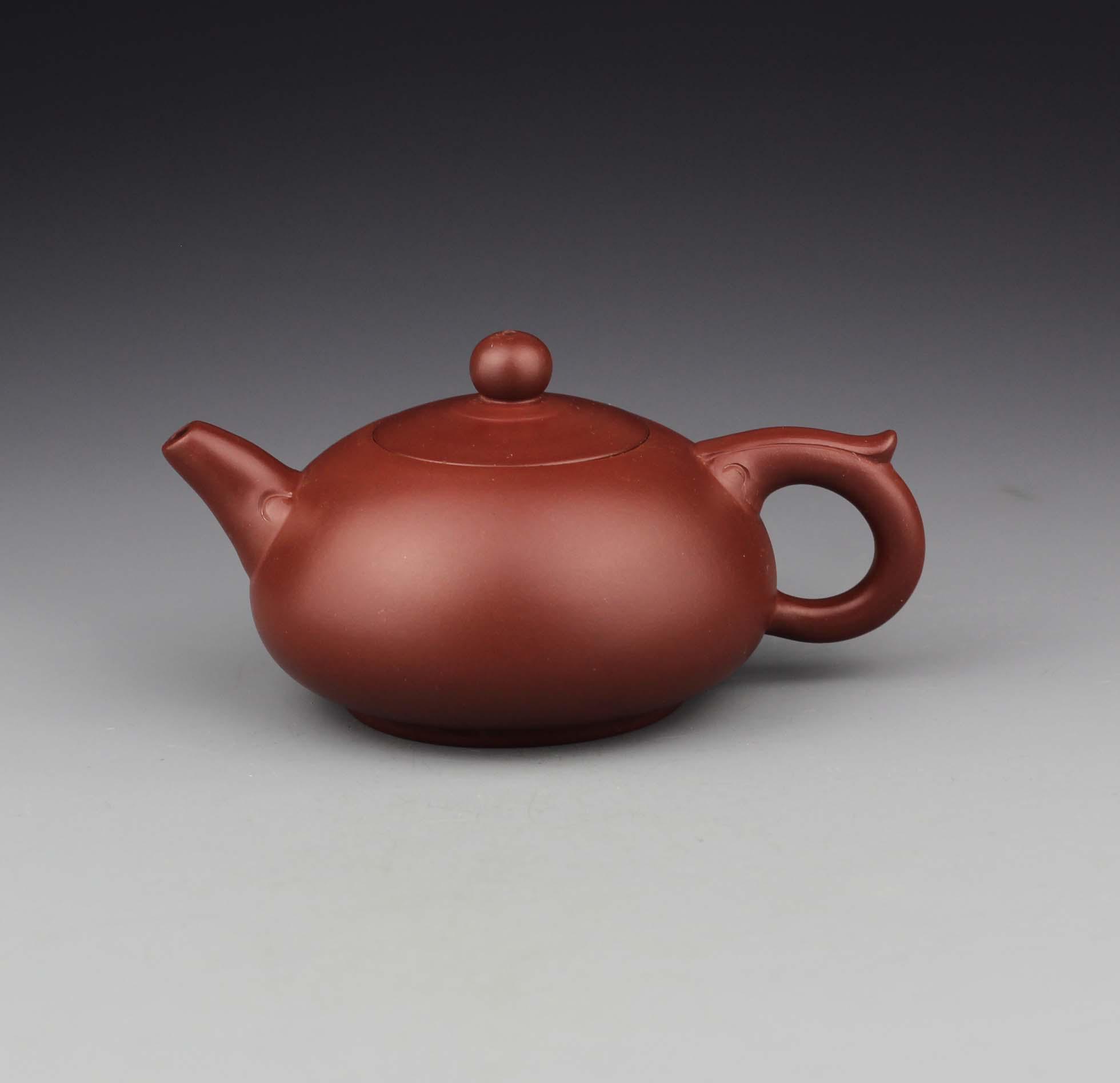 宜兴紫砂壶 周国君 原矿鸡血红泥 乳玉壶【附作者保真证书及作品照片