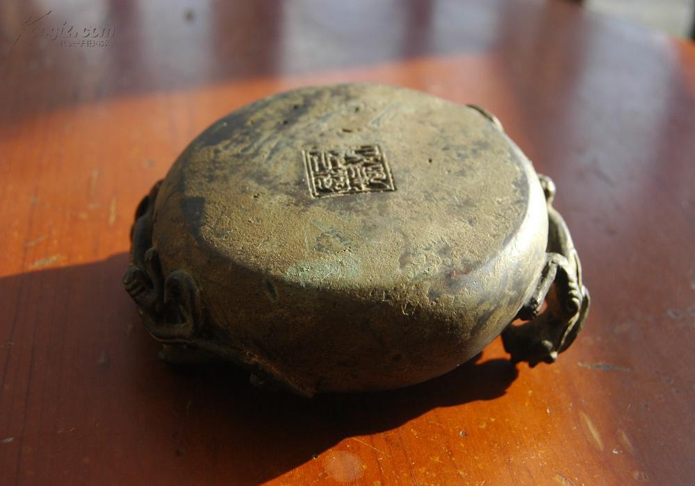 吴艳佐造 双螭龙香炉