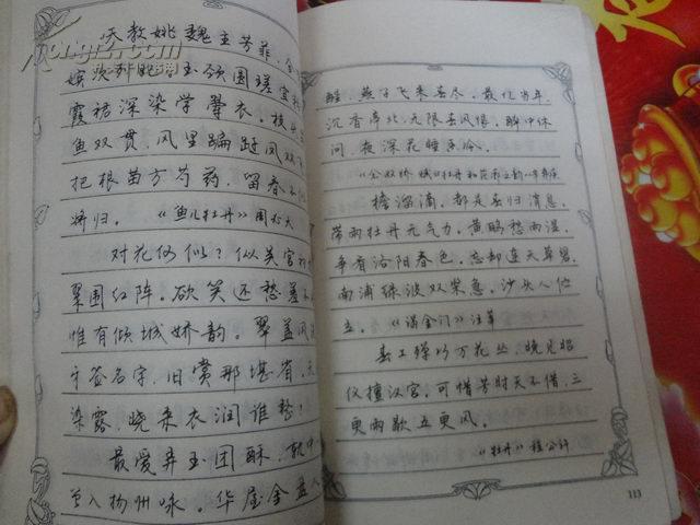 钢笔行书字帖(咏花集)_赵忱书_孔夫子旧书网
