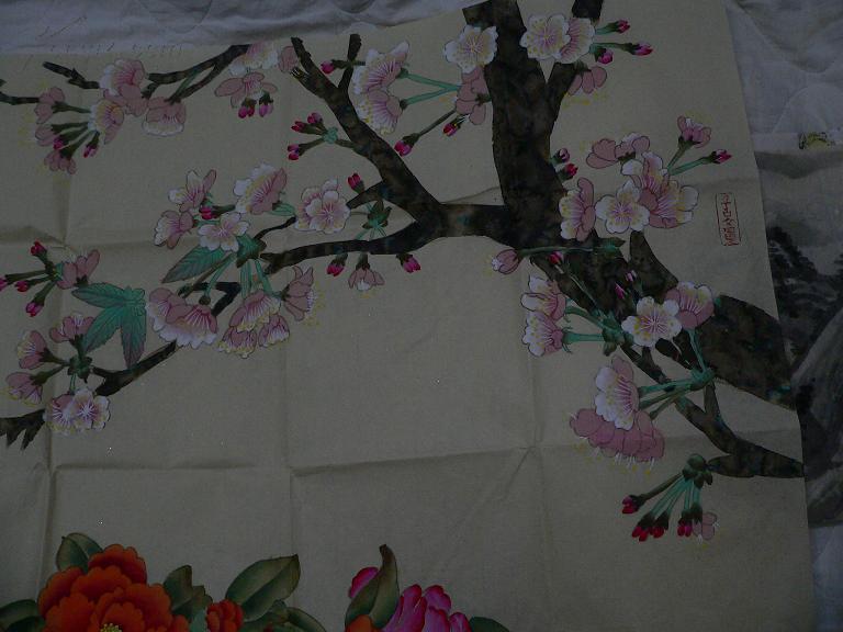 工笔大家喻继高四尺整张国画作品(和平新春)