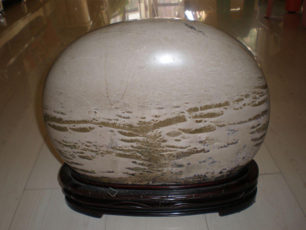 中国名石:清江石原石大型绿色双面风景画面