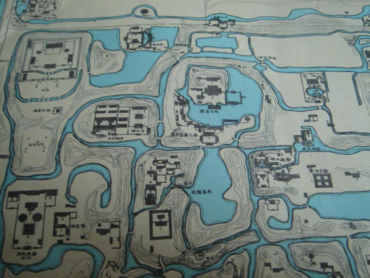 圆明园 长春园 绮春园 总平面图 1979年根据《钦定日下旧闻考》踏勘