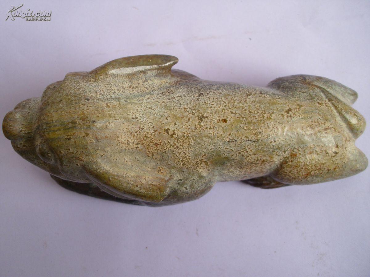 青色玉狗玉犬玉兽 老玉古玉石器石雕玉石红山良渚文