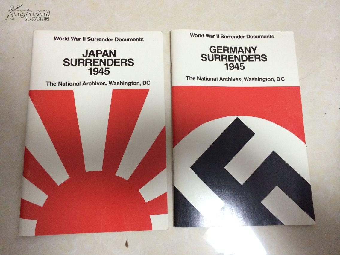 1970年,日本 德国战败投降书(美国档案出版社):内有多张投降书影印