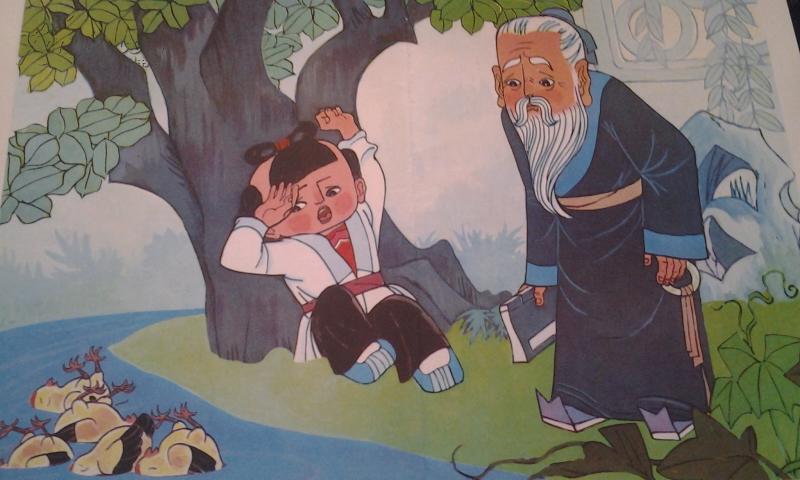 幼儿园故事教育挂图 大班 第4辑 马神医挑徒弟(4张全)经典彩绘漂亮