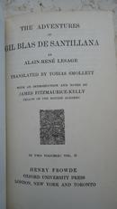 1907年Lesage _ Adventures of Gil Blas 勒萨日名著《吉尔•布拉斯》 著名牛津世界经典丛书第一本初版本 1/2白犊皮 2册全