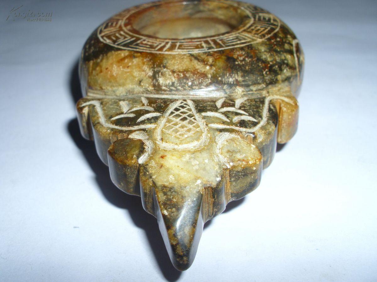 尖鸟笔洗 老玉白玉玉器玉雕摆件把玩件吊坠文房书房用品书法绘画