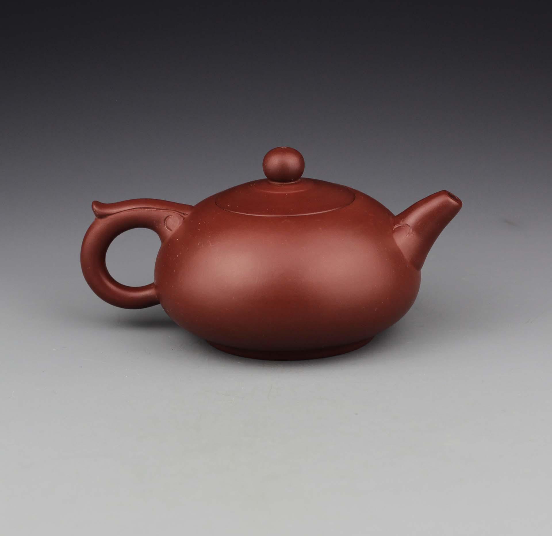 宜兴紫砂壶 周国君 原矿鸡血红泥 乳玉壶【附作者保真证书及作品照片