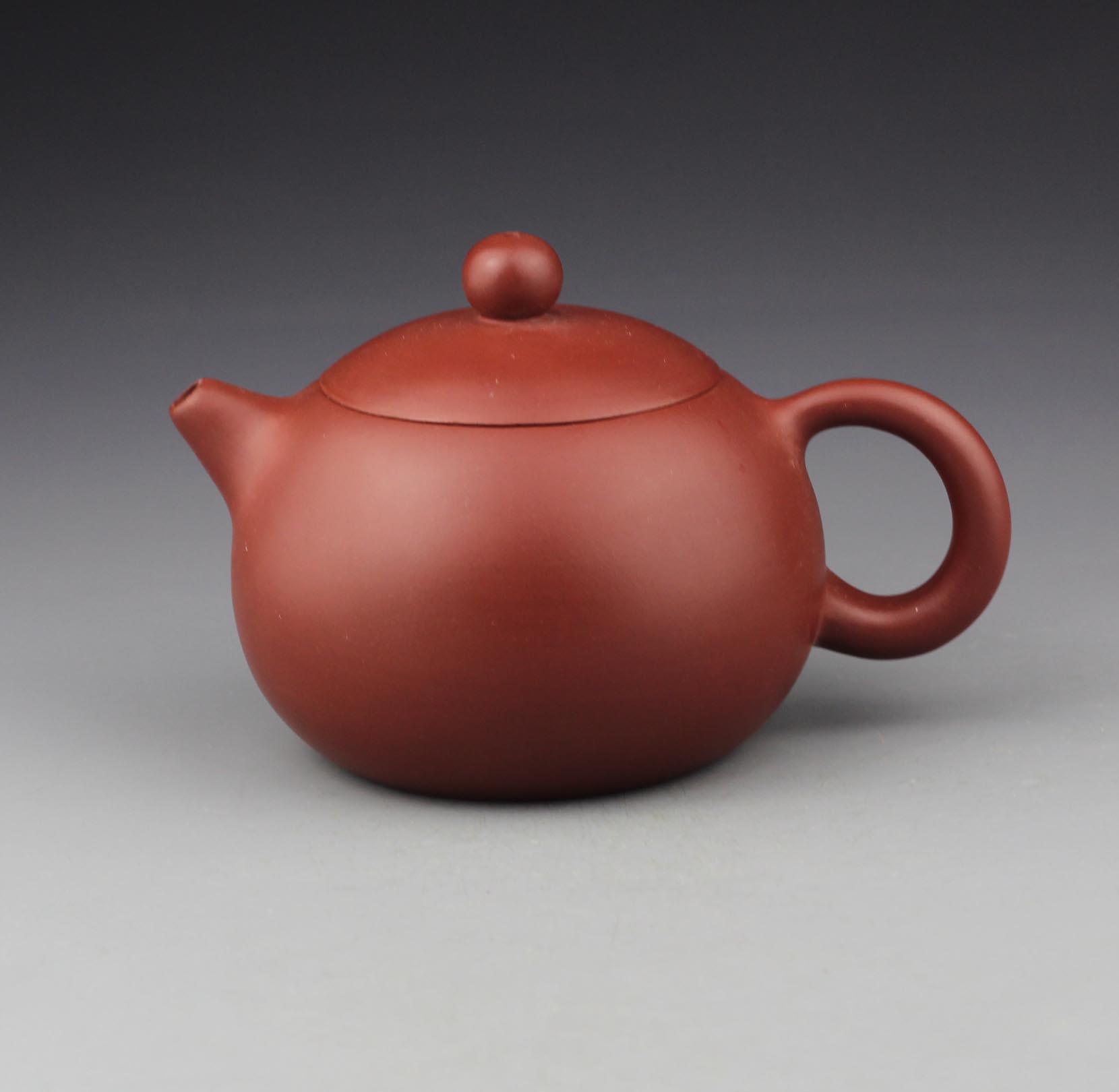 宜兴紫砂壶 周国君 原矿鸡血红泥 西施壶 【附作者保真证书及作品照片