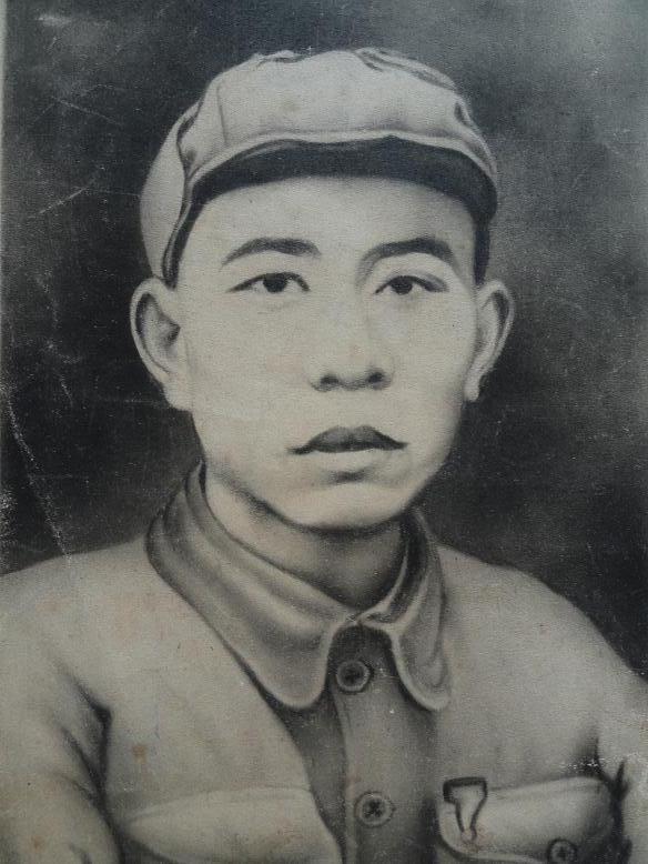 民国后期或解放初期人民解放军干部素描画像一张无款作者待考证包快递