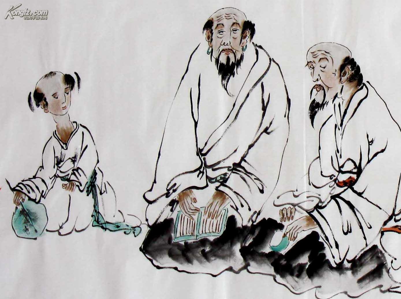 万国四尺小写意古典人物《养拙》◆◆◆9745 拍品编号:17190879