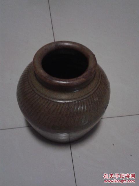 民国晚期席纹老盐罐子