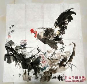 黃仲新 繪大吉圖     “秋韻”
     50×49厘米