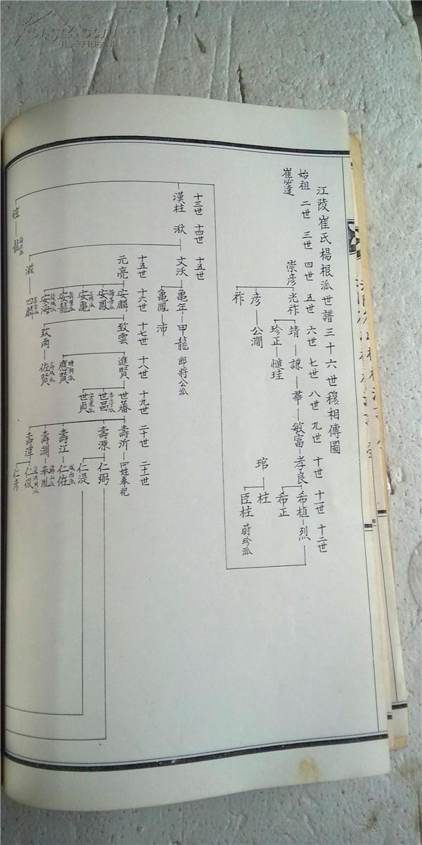 【复印件】崔氏派谱 江陵崔氏杨根派谱必达公支 大16开 520页 上下卷