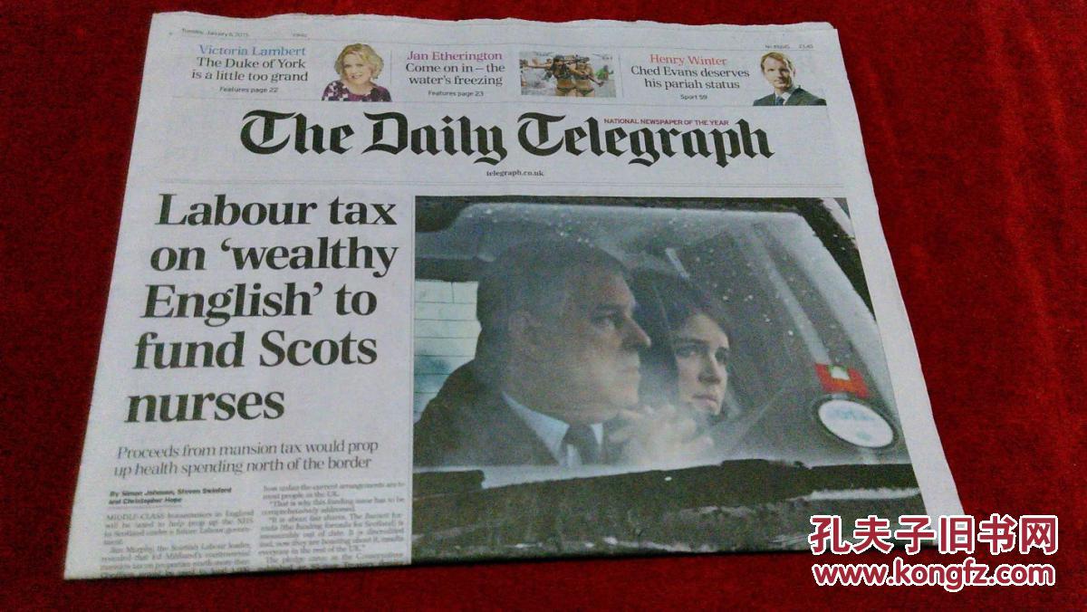 thedailytelegraph每日电讯报20150106星期二外文报纸