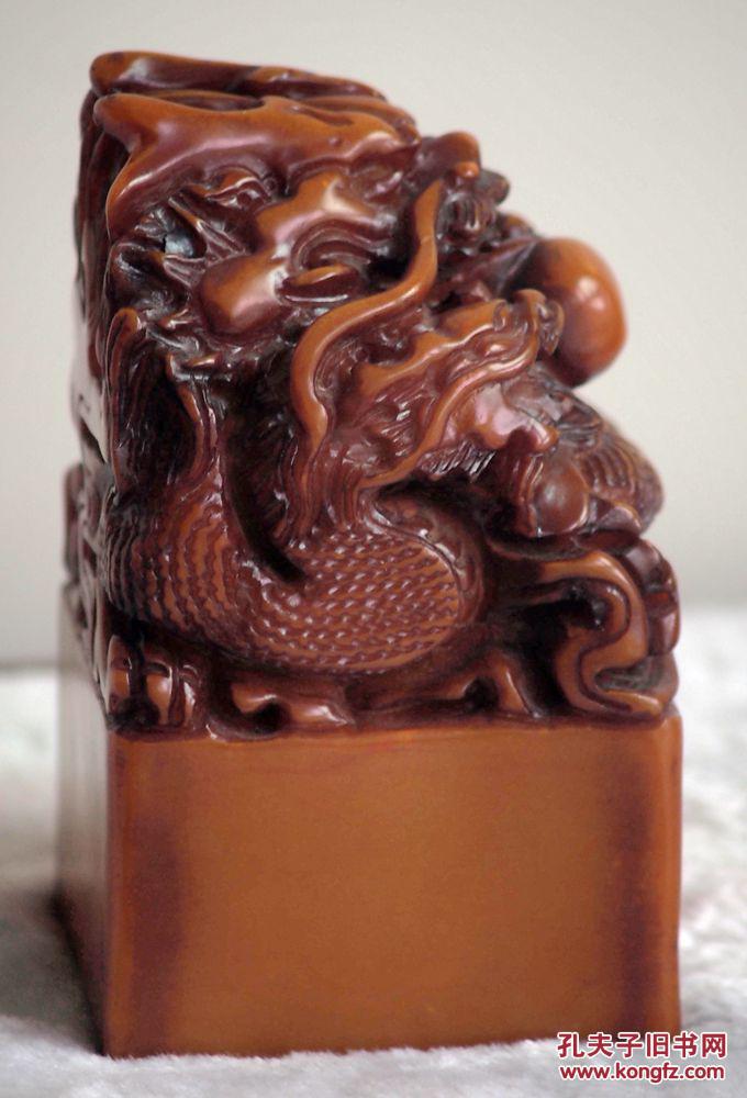 88大规格龙头纽寿山石印章文字中华民国李桂花帅印