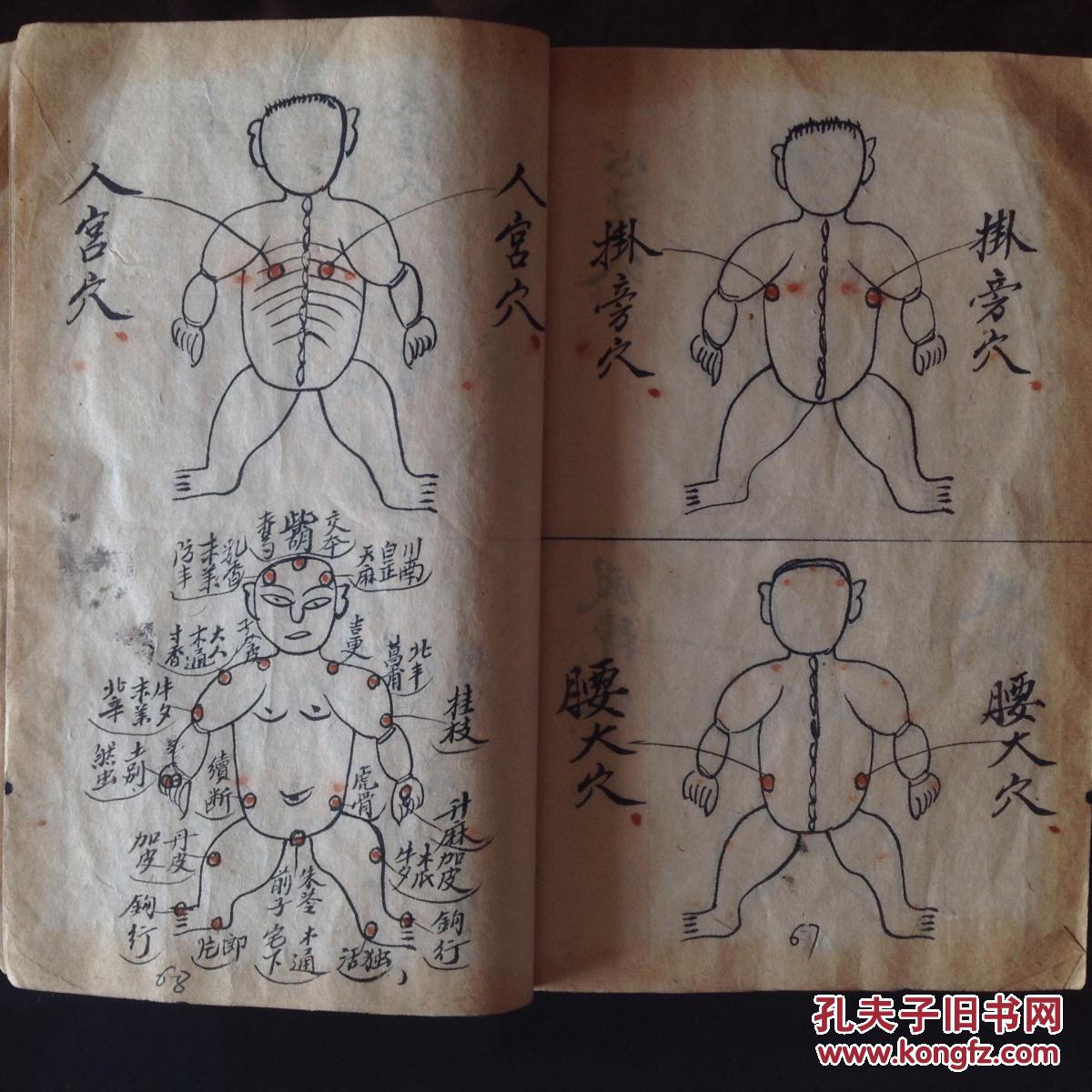 手抄跌打点穴类:江西五百钱小手扣拿秘诀(扫描件) 拍品编号:24631247