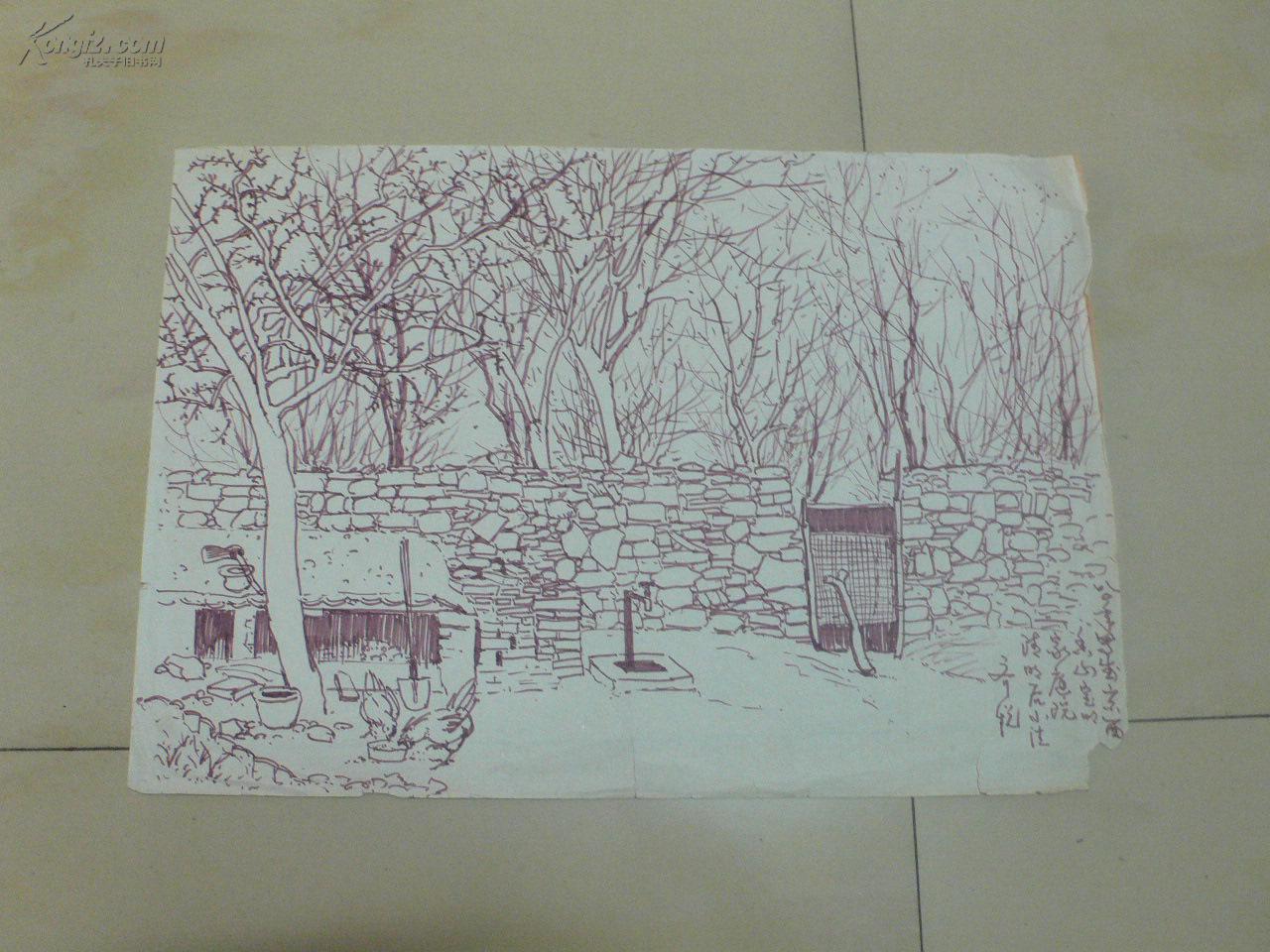 杭州灵隐寺(老画家齐悦八十年代水彩力作)