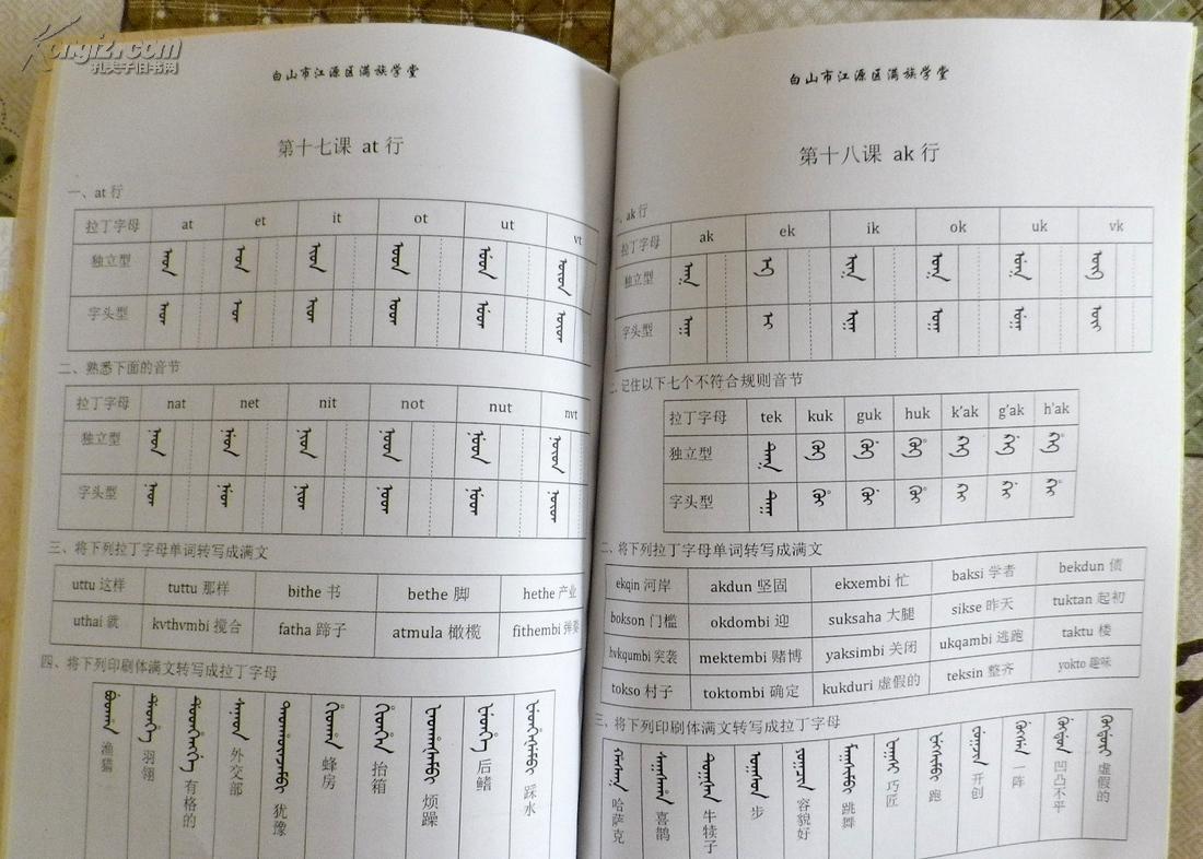 按照十二字头讲解满文字母