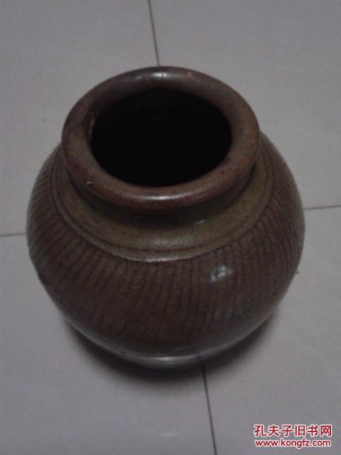 民国晚期席纹老盐罐子