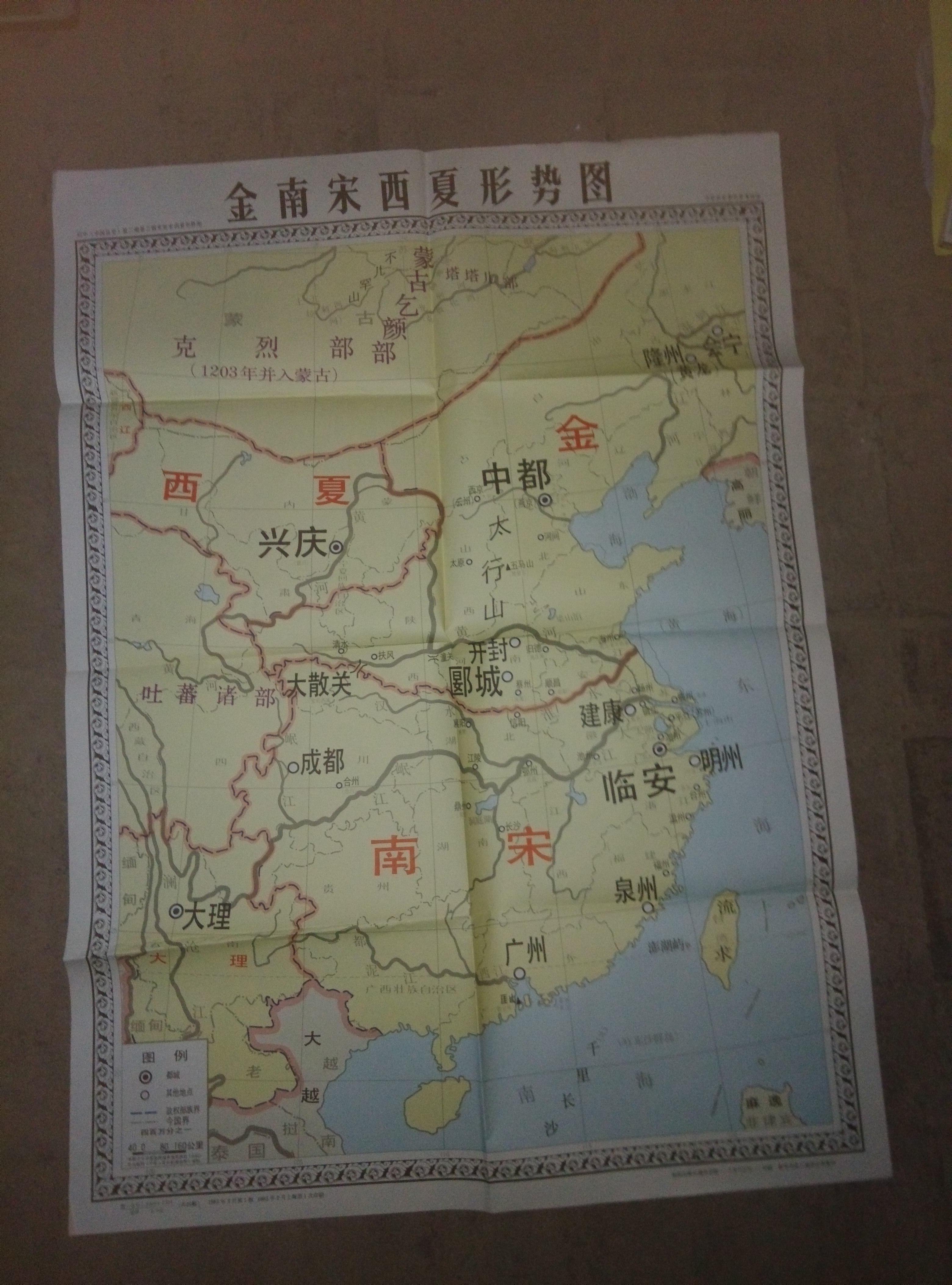 金南宋西夏形势图