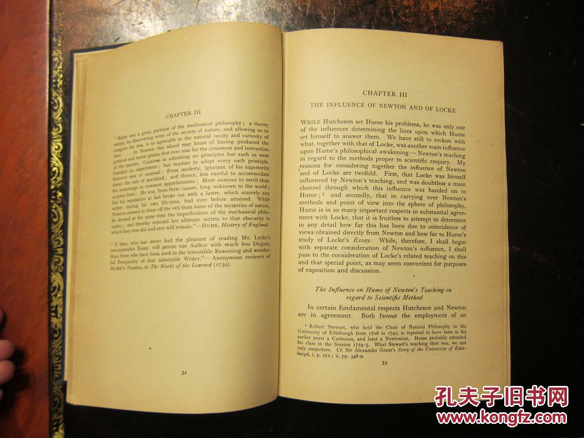 【the philosophy of david hume】(休谟的哲学,精装英文原版旧书