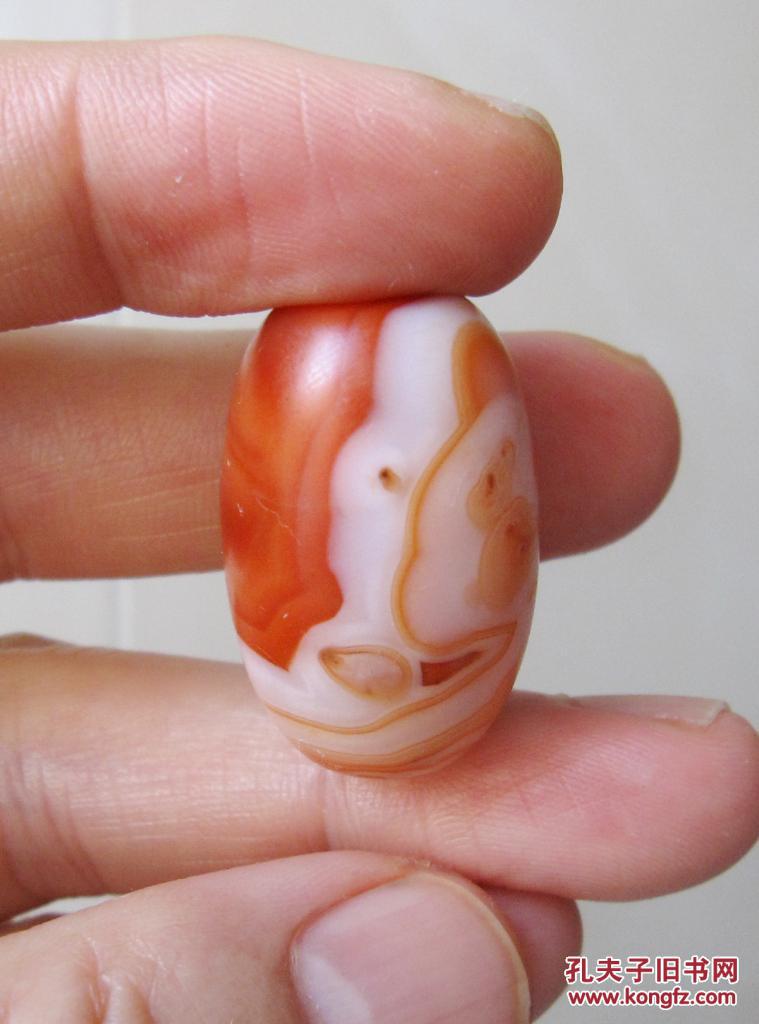 天然奇石像形图案缠丝玛瑙珠子鼓珠挂件div配件收藏品:转基因生物