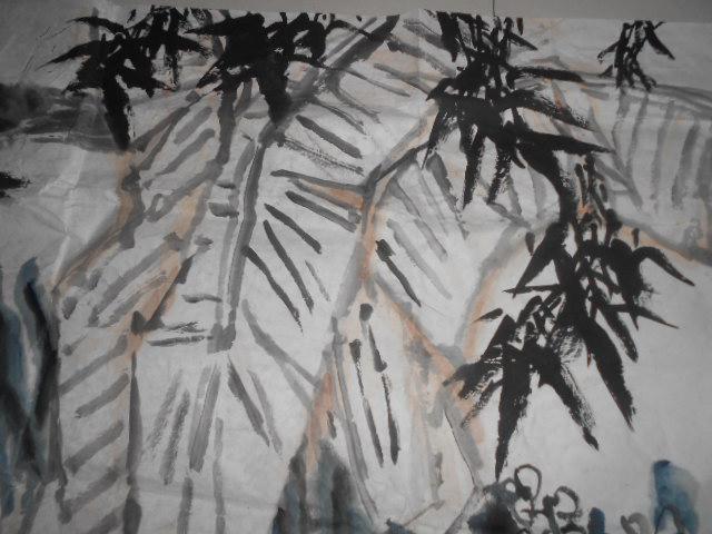 著名画家周本信王少石合作花鸟画保真