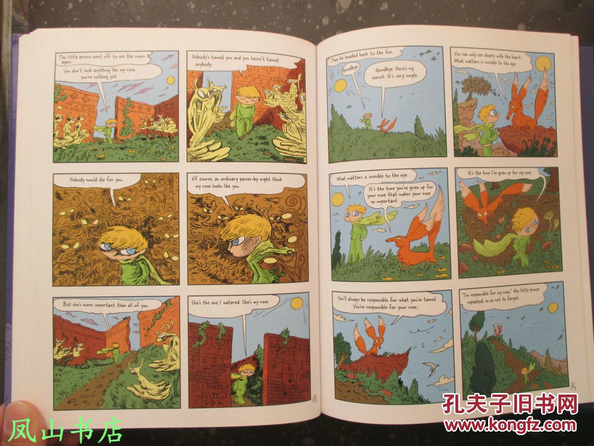 thelittleprince英文原版彩色漫画版小王子法国漫画界的巴尔扎克乔安