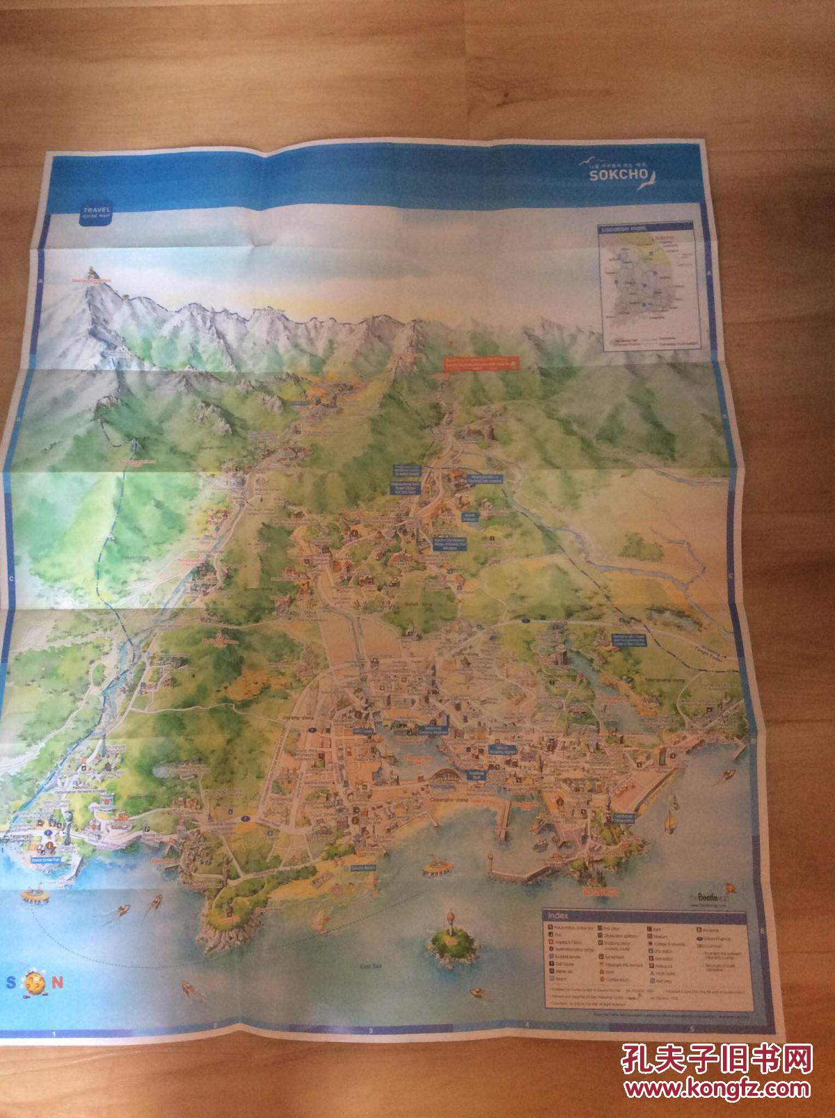 束草观光地图sokcho韩国束草英文