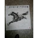 宋颖 骏马画一张68x68【保真】
