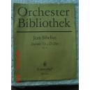 老乐谱 法文 orchester bibliothek jean sibelius sinfonie nr 2 d-dur 管弦乐团  西柳贝斯 D大调第二交响曲 OP 43 OB 1610