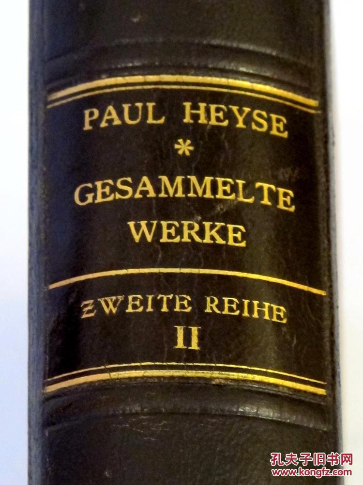 图 皮装德国首位诺贝尔文学奖获得者海泽 全集 15册 全 Paul Heyse Gesammelte Werke 3 Reihen Komplett In 15 Banden 慕城學府古舊珍本書店