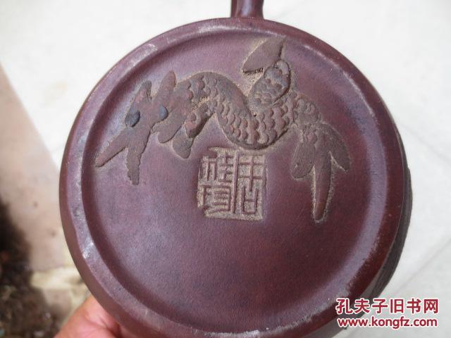10号周桂珍卧虎藏龙紫砂壶一把19.5x12cm.