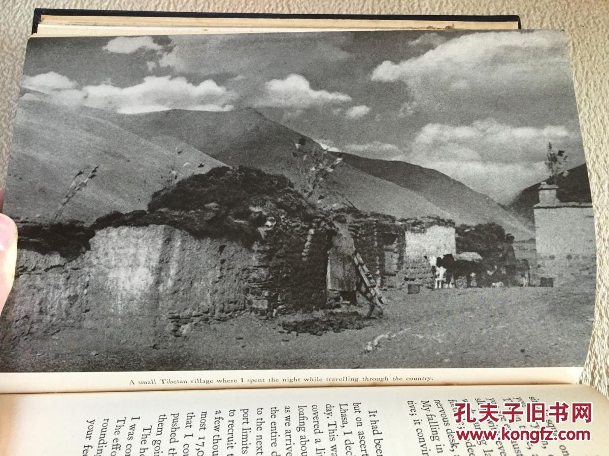 一版一印1939年纽约出版《西藏 布达拉宫》60幅老照片.24开精装344页