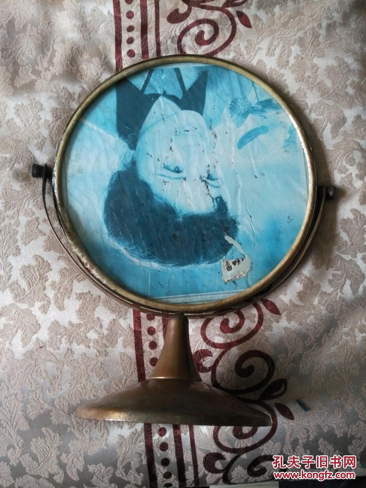 老式翻折大号圆镜子