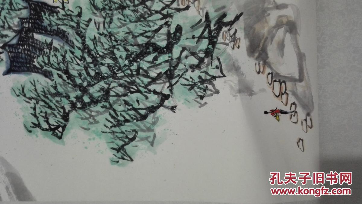 著名画家墨翁原名吴墨林精品国画一幅立轴原装原裱绫子精裱45cmx60cm