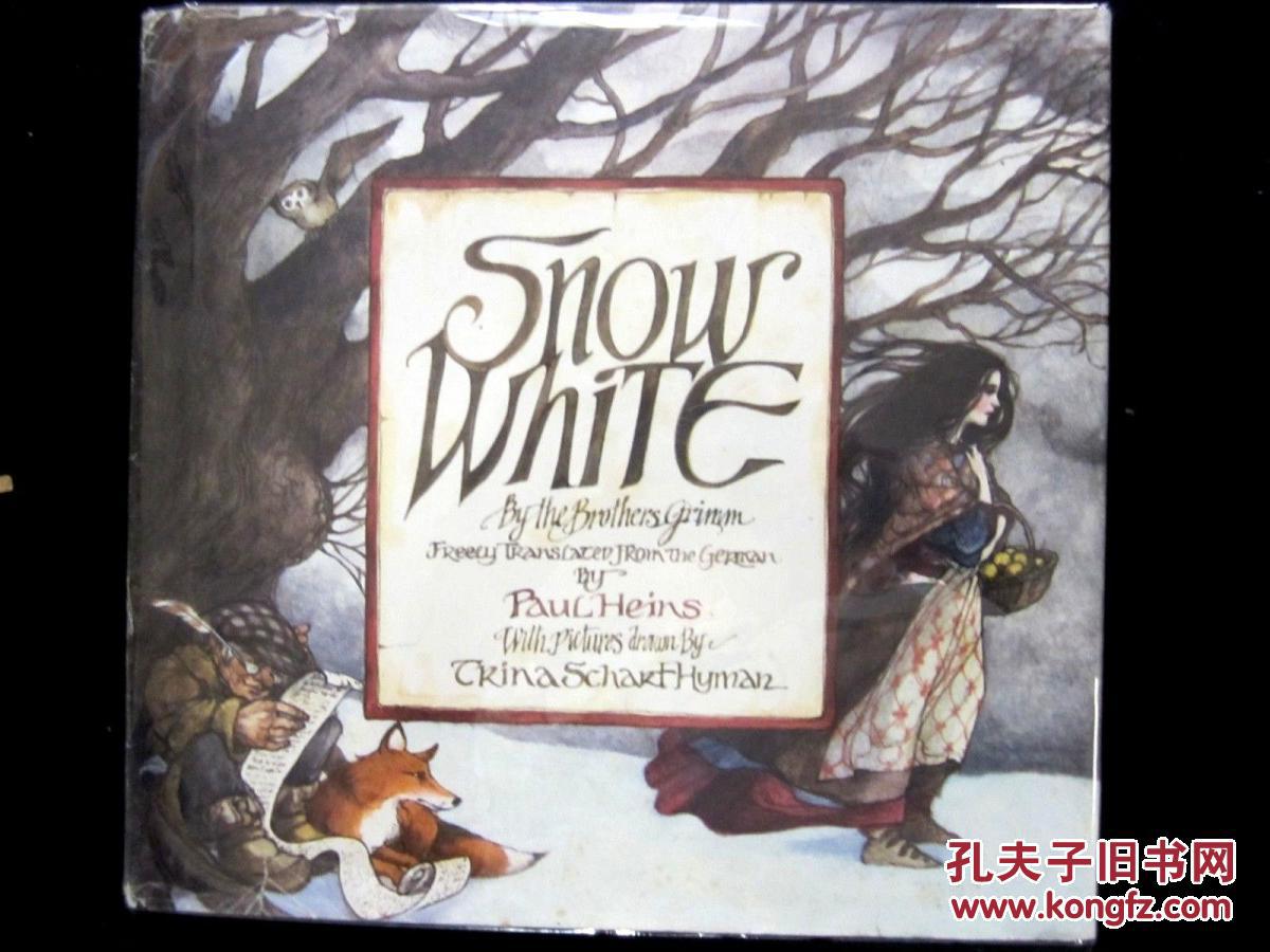 童话故事，1974年美国出版，格林兄弟著《白雪公主》  彩色 插图 精装24开