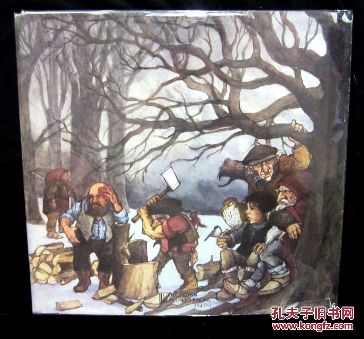 童话故事1974年美国出版格林兄弟著白雪公主彩色插图精装24开