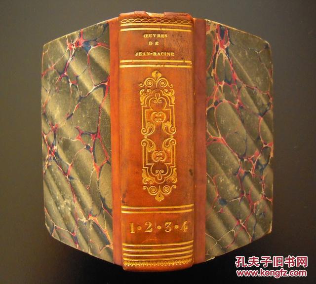 名著,让·拉辛作品集4卷合一,1835年巴黎出版 精装32开