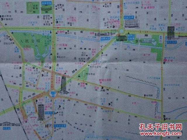 孔夫子旧书网 网上书店 地图痴 解放后 商品详情 郑州最新旅游图 1988