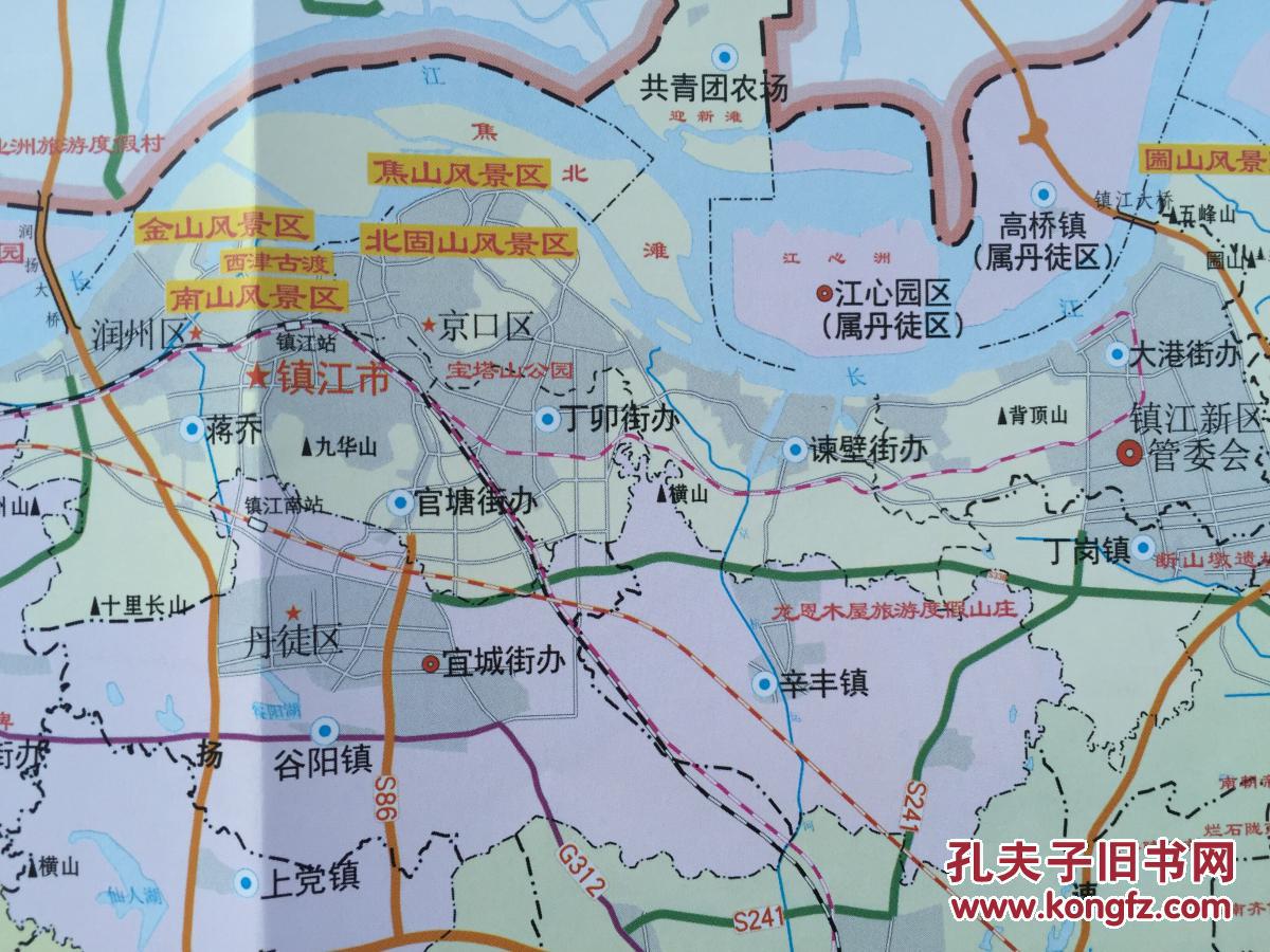 镇江交通旅游图 2017年5月 镇江地图 镇江市地图 镇江交通图