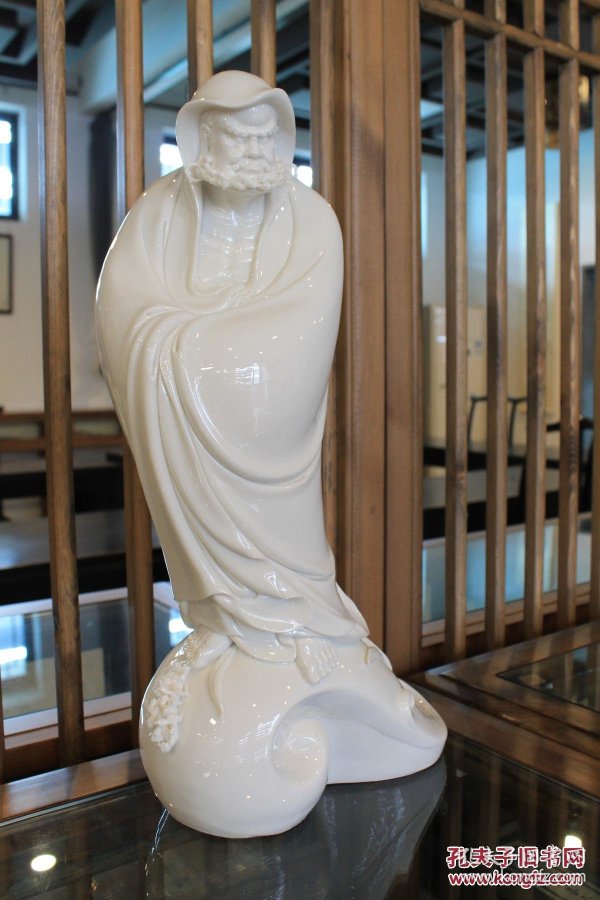 达摩祖师 一苇渡江 德化白瓷