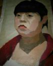 *FWP3KA-画家布面人物油画女肖像，带款